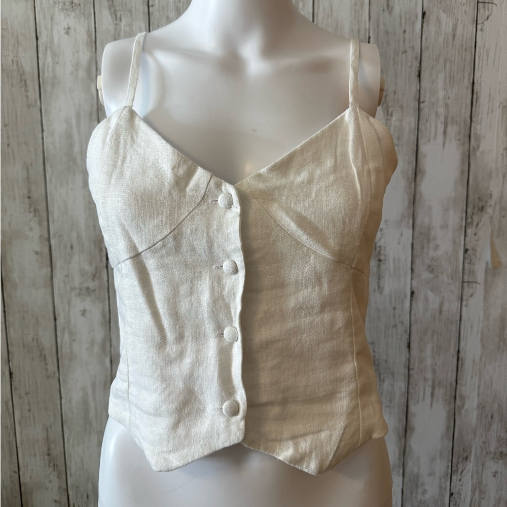 Elegant Cream Button-Up Women's Top